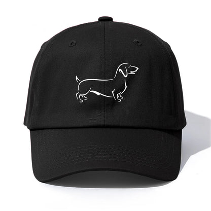 Dachshund Print Baseball Cap For Adults