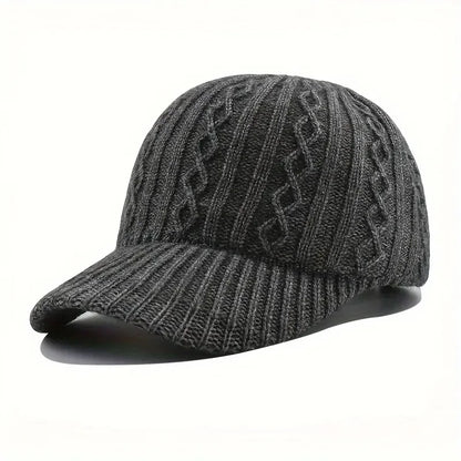 Trendy Knitted Baseball Cap For Men And Women - Autumn/Winter Fashion Peaked Hat