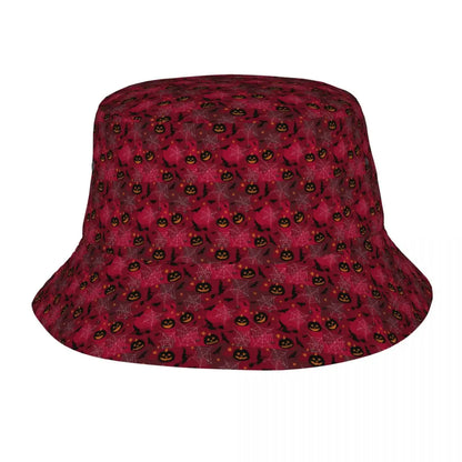 Halloween Black Cat Spider Gothic Witch 12 Bucket Hat