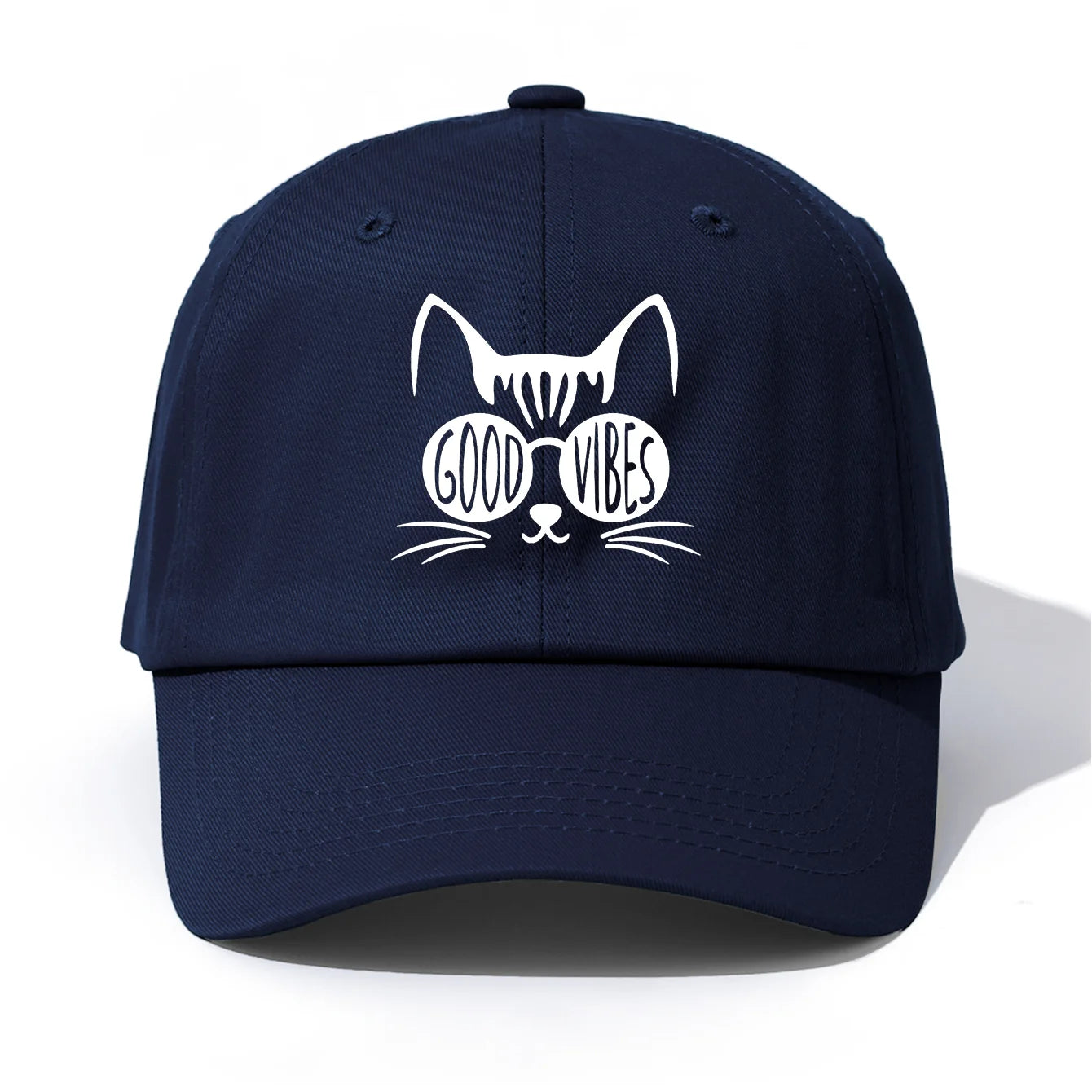 GOOD VIBES Print  Baseball Cap For Adults