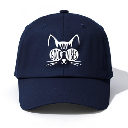 GOOD VIBES Print  Baseball Cap For Adults