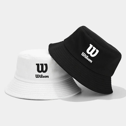 Wilson Logo Printed Bucket Hat Foldable Fisherman Cap For Men Women
