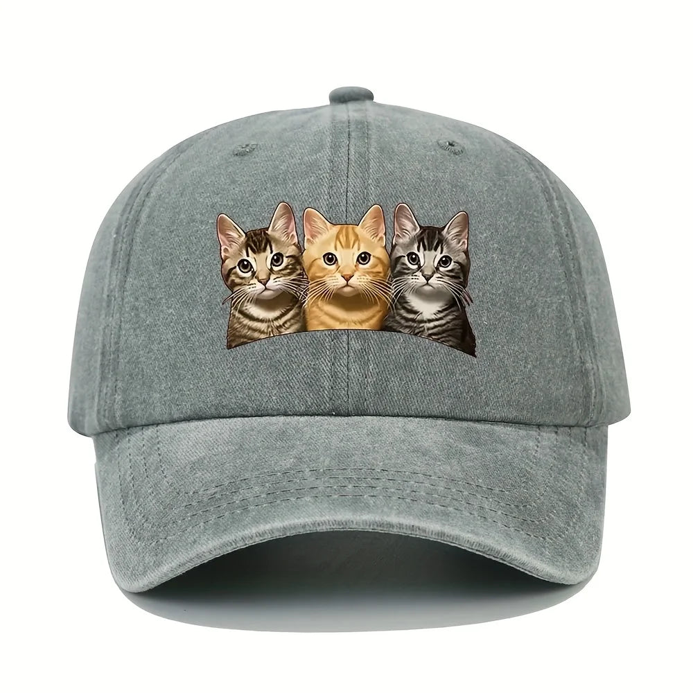 Fashion Washed Cotton Denim Baseball Caps Men Women