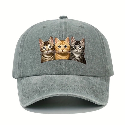 Fashion Washed Cotton Denim Baseball Caps Men Women