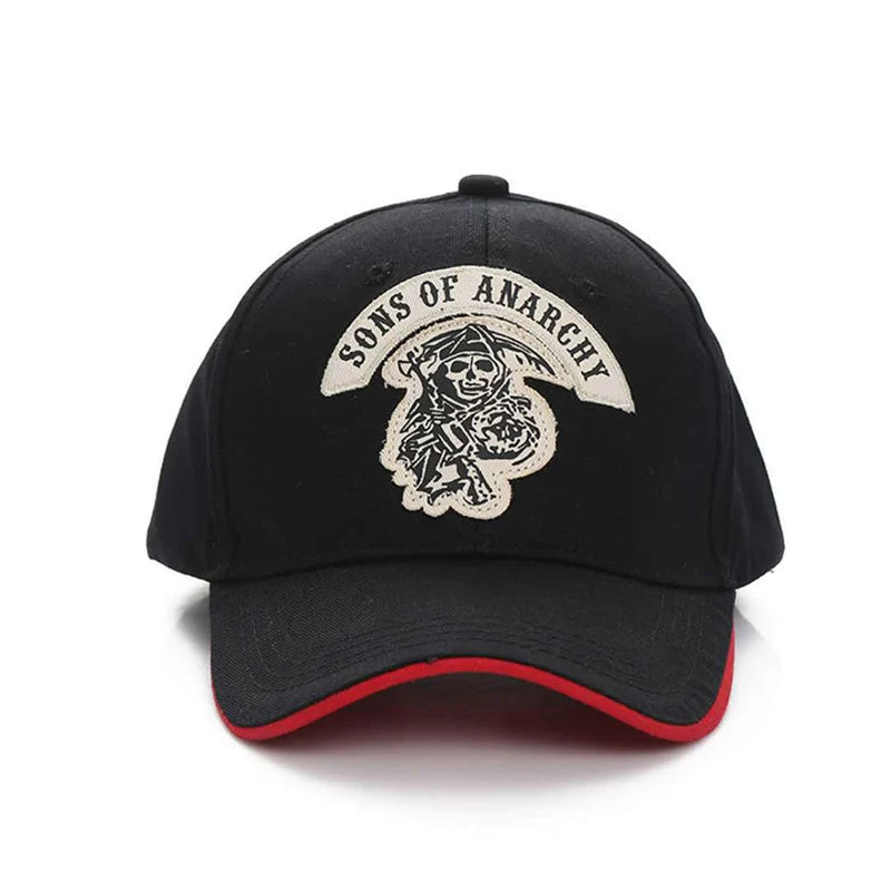 Fashion Unisex Baseball Caps SOA Sons Of Anarchy Skull Embroidery For Men Women