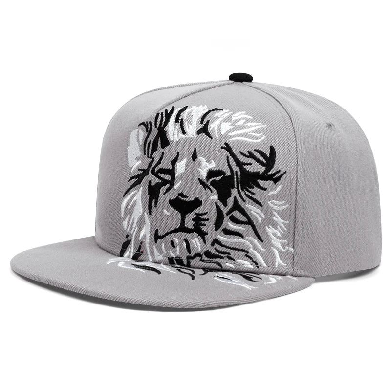 Lion Eagle Embroidered Fashion Men's Street Hip Hop Hat Snapback Hat