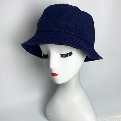Japanese Style Cotton Simple Bucket Hat For Men Women
