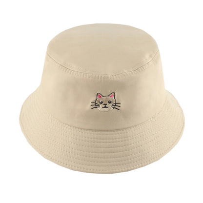 New Soild Color Bucket Hat Cartoon Cute