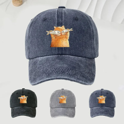 Cute Cat Printed Baseball Cap