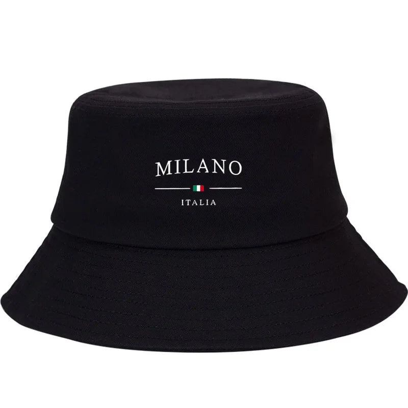 Milano Print Sun Protection Urban Street Style Casual Bucket Hat