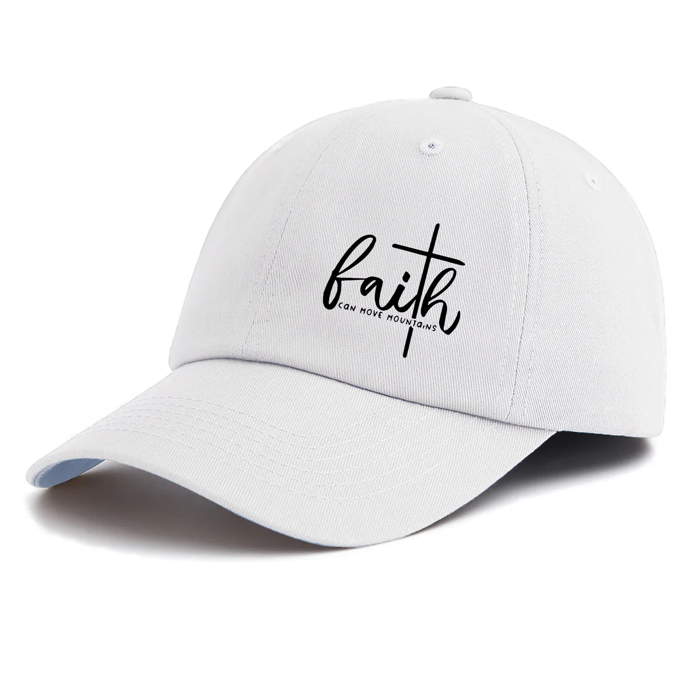 Faith Print Baseball Cap For Adults