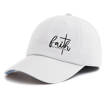 Faith Print Baseball Cap For Adults