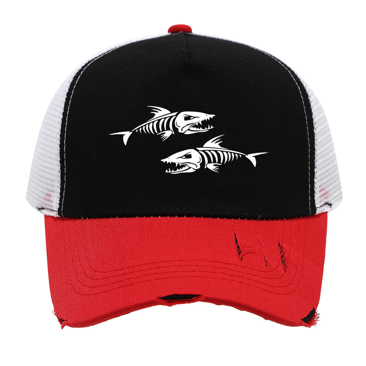 'Fishing' Pattern Print Design Baseball Cap