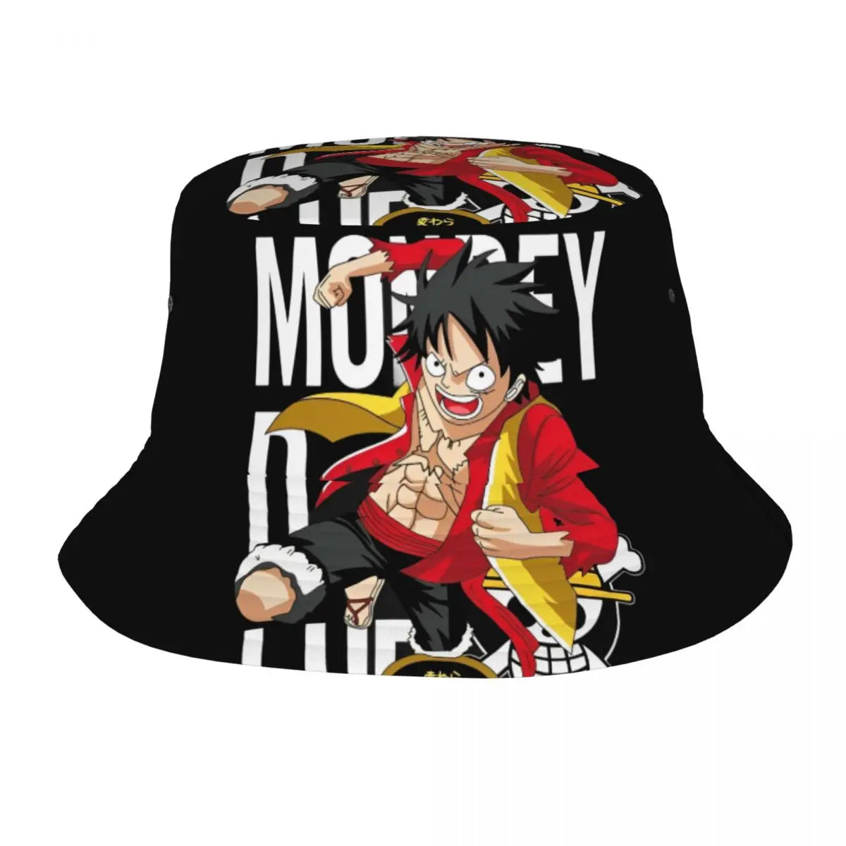 One Piece Straw Hat Luffy Skull Logo Bucket Hat