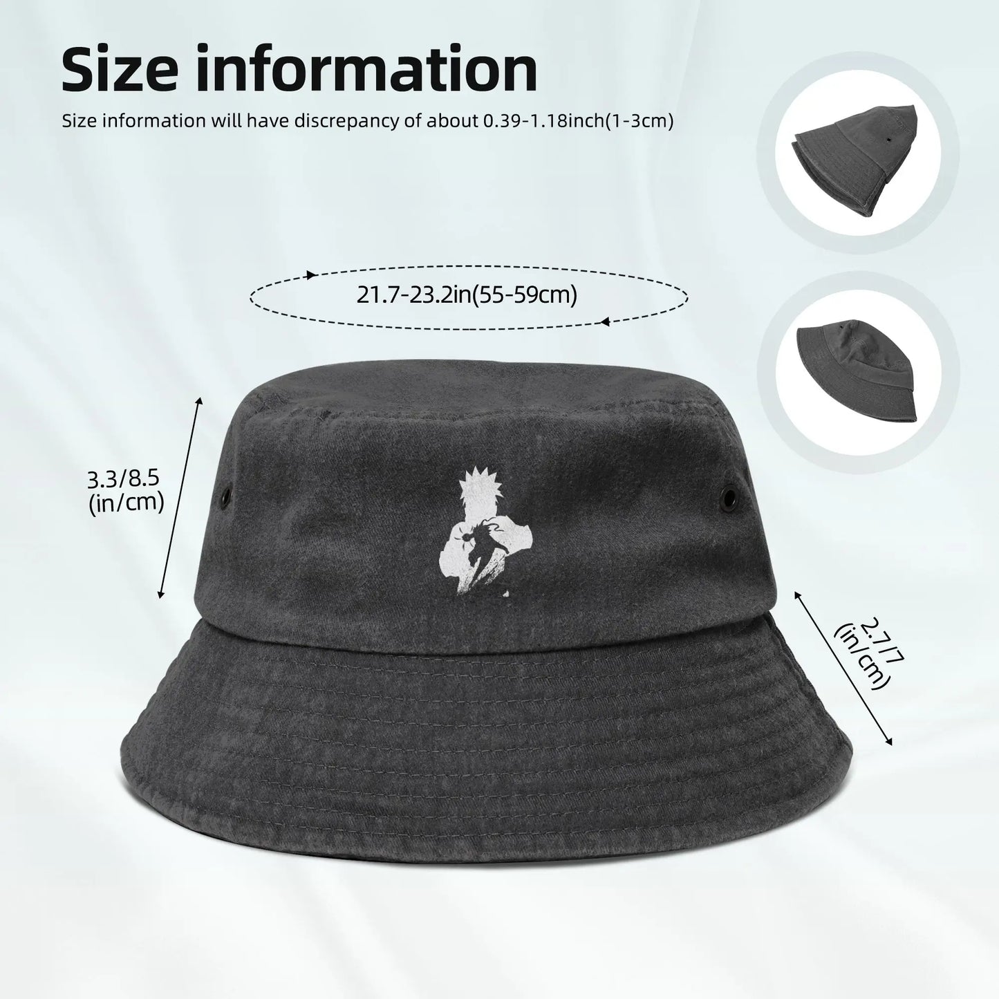 Women Men Bucket Hat Naruto Summer Beach Hatwear Lightweight