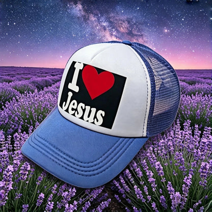 Christian "I ❤️ Jesus" Casual Cap Adjustable Mesh Baseball Cap