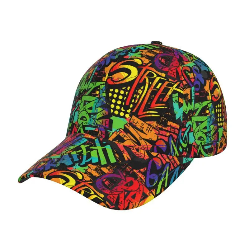 Custom Graffiti Art Print Baseball Cap Graffiti Doodle Sport Sun Caps For Men Women