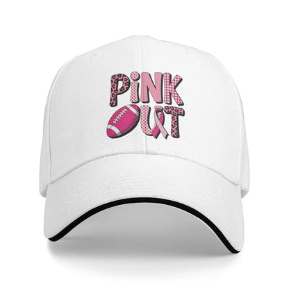 October We Wear Pink Rainbow Breast Cancer Awareness Ribbon Sandwich Cap Baseball Cap