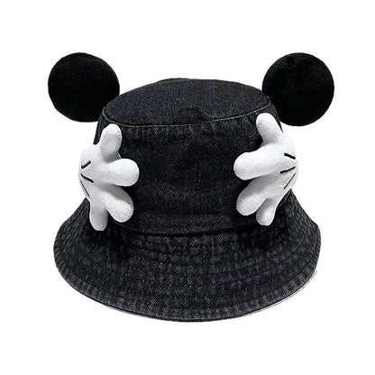 New Creative Cartoon Face Covering Bucket Hat For Women Girls