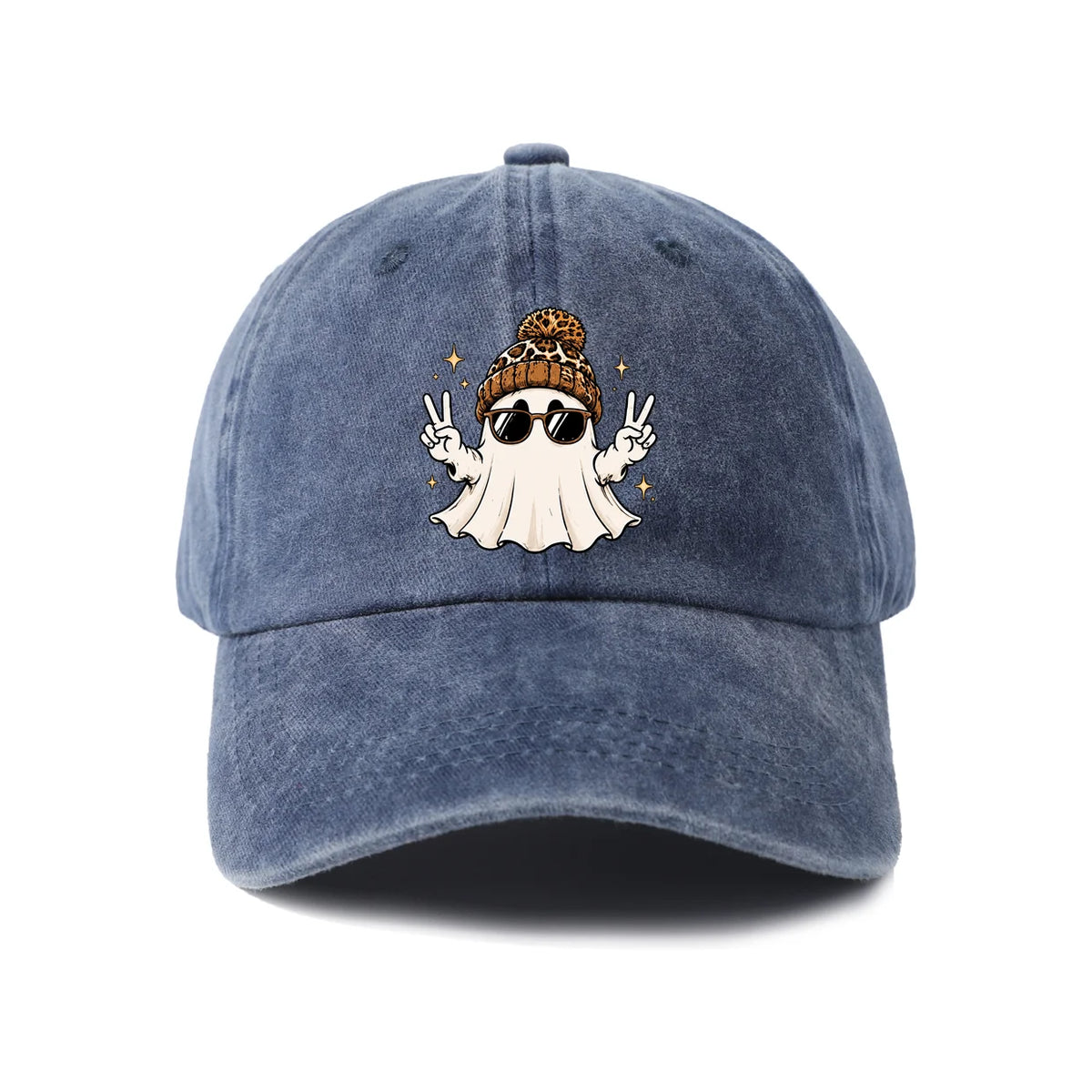 Cool Ghost with Sunglasses Graphic Baseball Cap