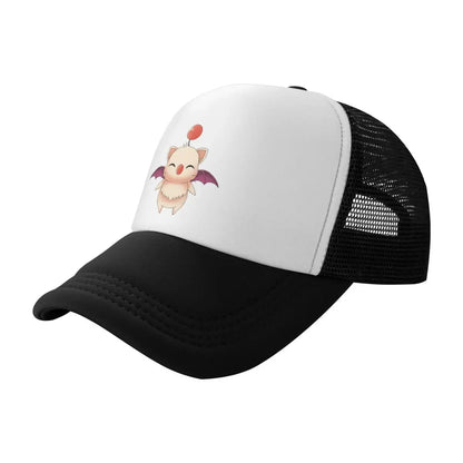 Custom Final Fantasy Moogle Trucker Hat Baseball Cap