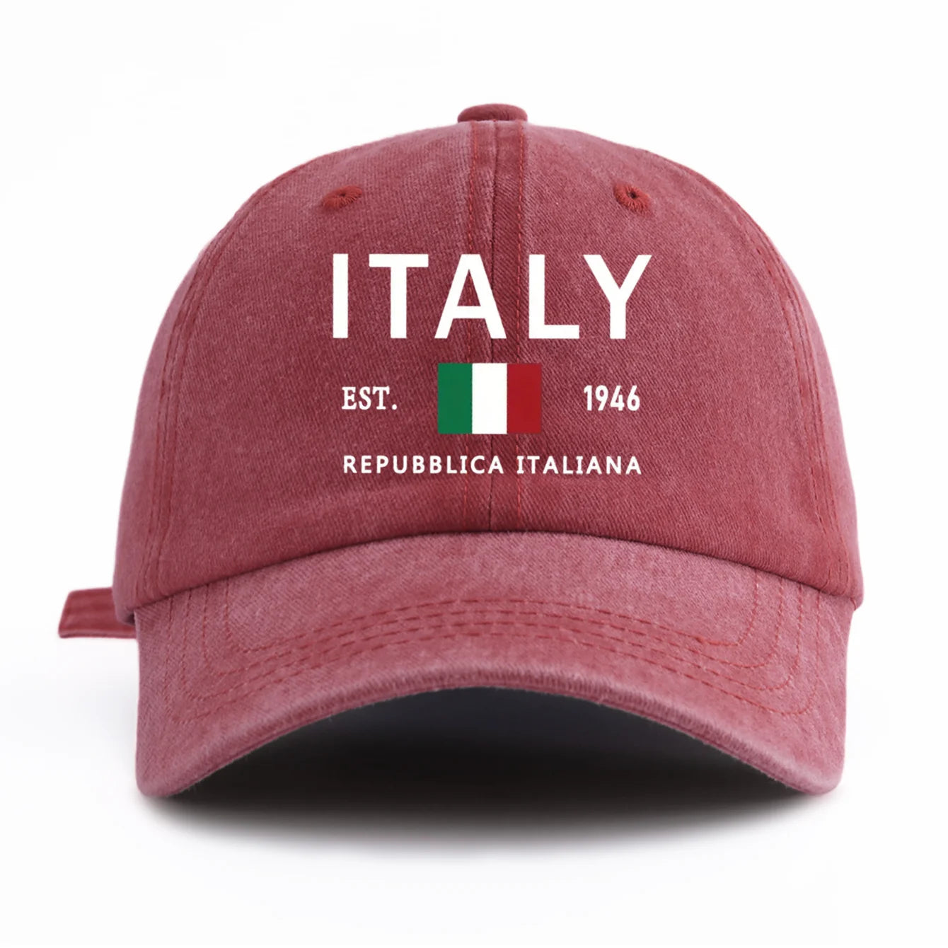 ITALY Print Washed Baseball Cap For Adults