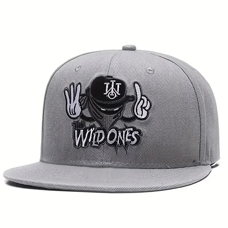 Unisex Embroidered Ninja Letter Hip-hop Snapback Cap