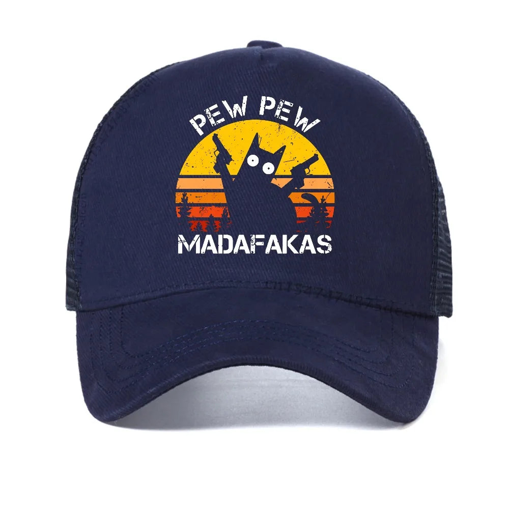 Pew Pew Madafakas Cat Baseball Cap