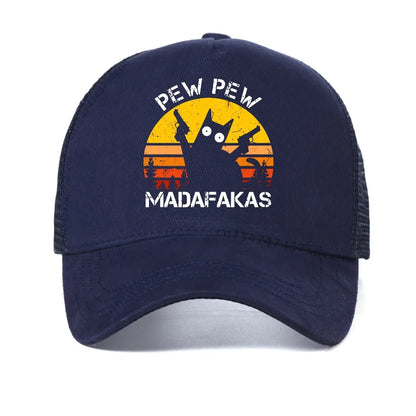 Pew Pew Madafakas Cat Baseball Cap