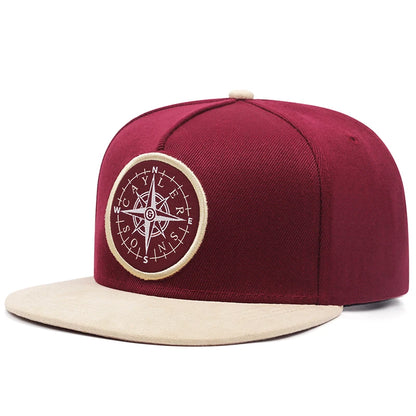 Men's Retro Street Hip Hop Hat Women's Decorative Color blocked Snapback Cap