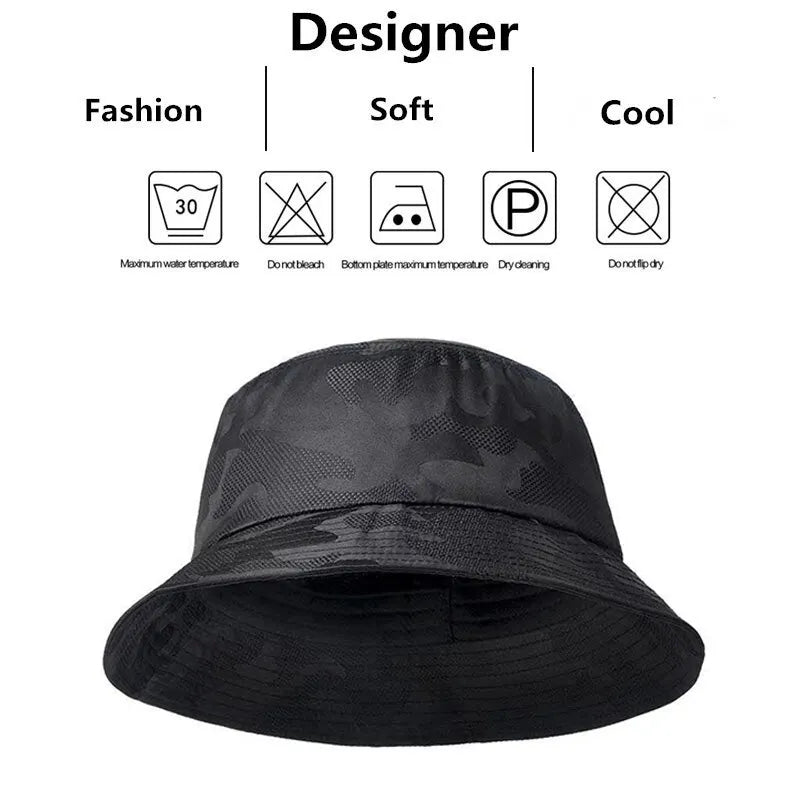Unisex Camouflage Ventilate Bucket Hats Fishermen Caps