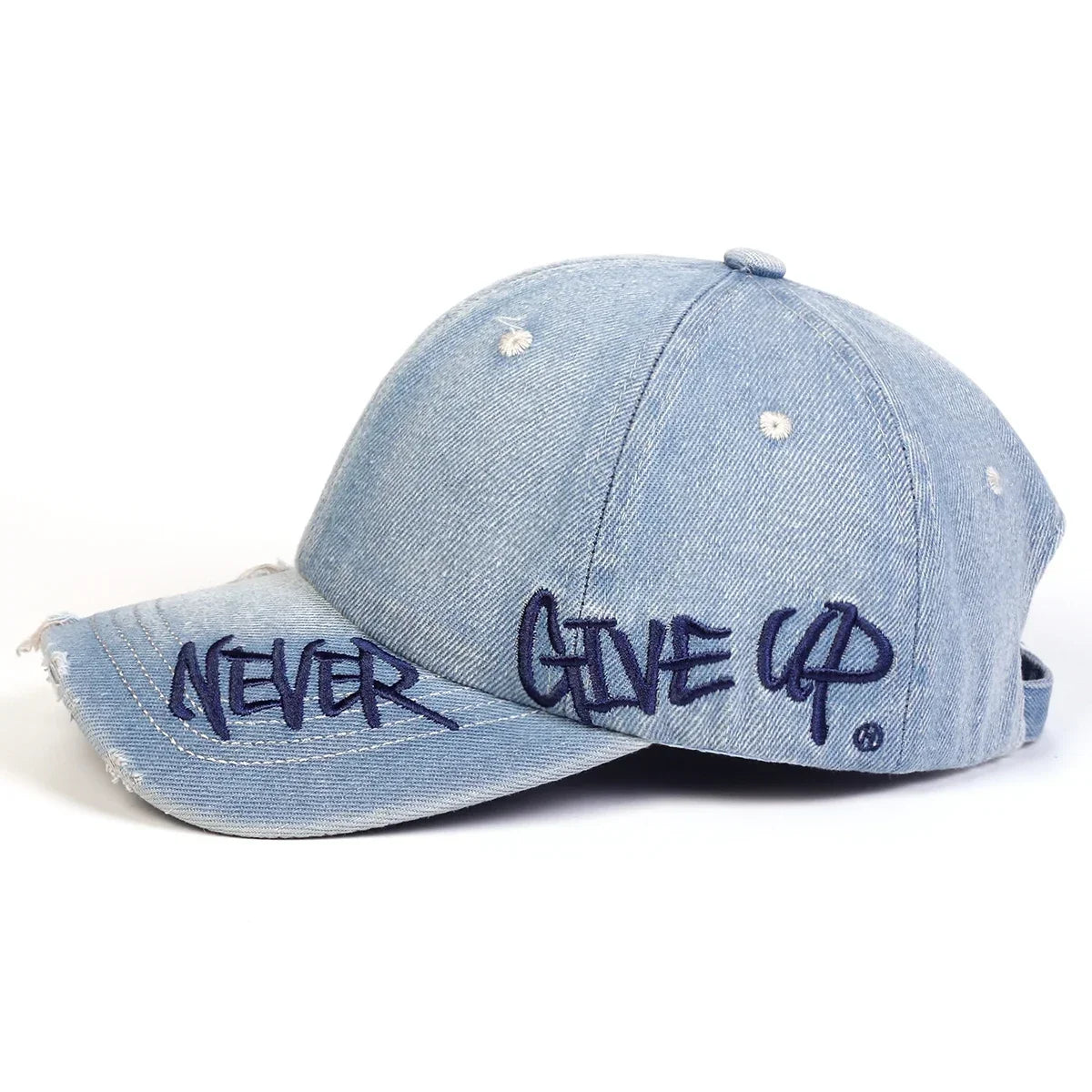 Unisex NEVER GIVE UP Letter Embroidery Baseball Caps