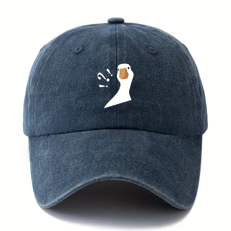 Cute Duck Pattern Printed Baseball Hat