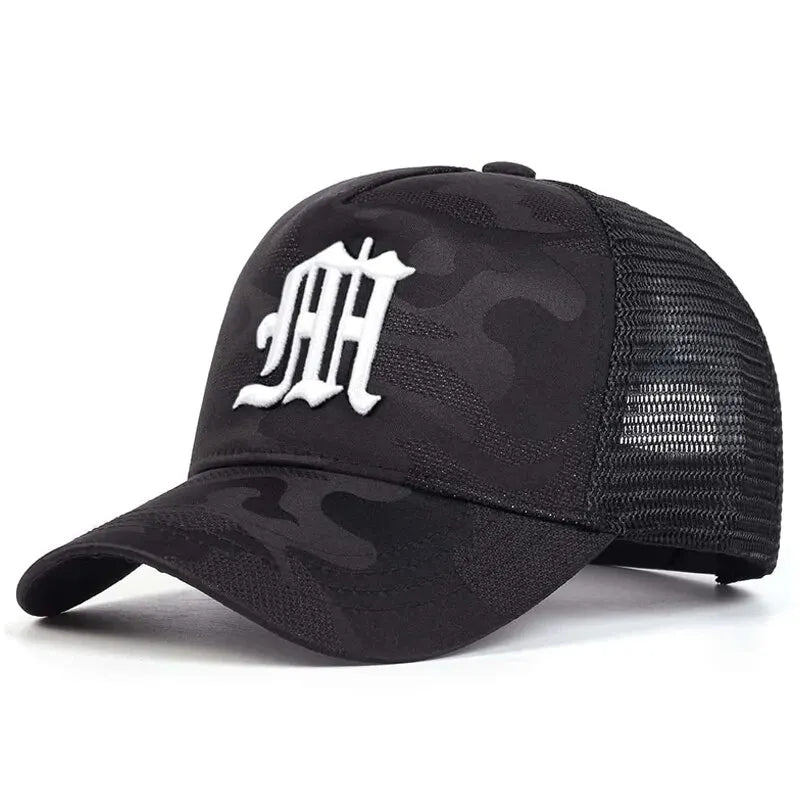 Fashion M Letter Camouflage Embroidery Baseball Caps
