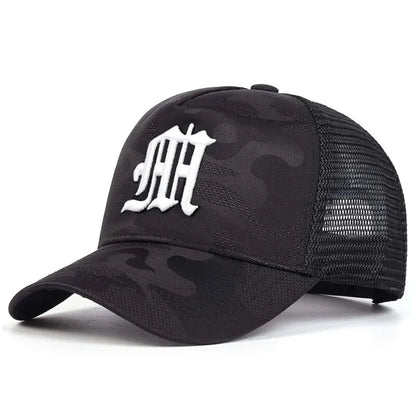 Fashion M Letter Camouflage Embroidery Baseball Caps