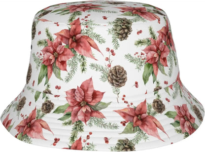 Christmas Botanical 6 Bucket Hats For Women Men