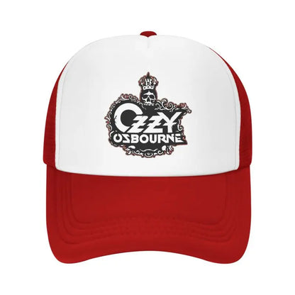 Custom Ozzy Osbourne Metal Hard Rock Print Mesh Baseball Cap