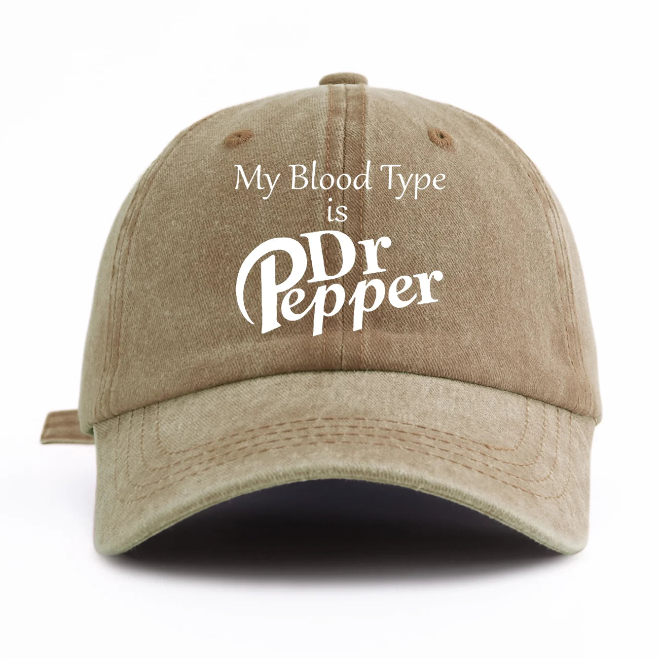 Drpepper Print Washed Baseball Cap For Adults
