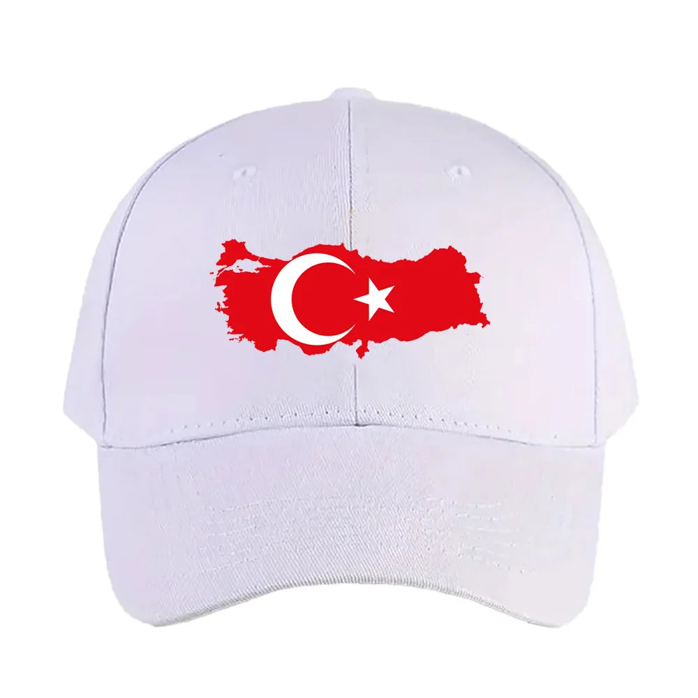 Turkey Flag Map Summer Casual Baseball Cap