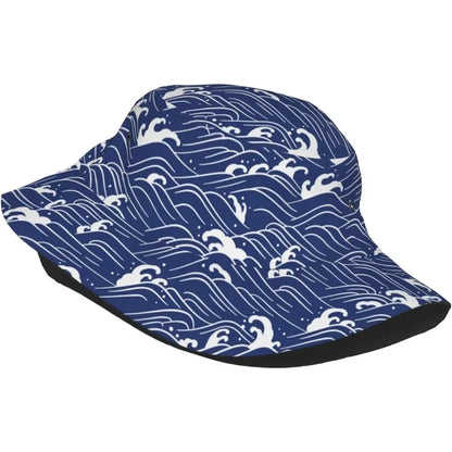 Japanese Wave Fisherman Cap Hip Hop Gorras Summer Unisex Printing Bucket Hat
