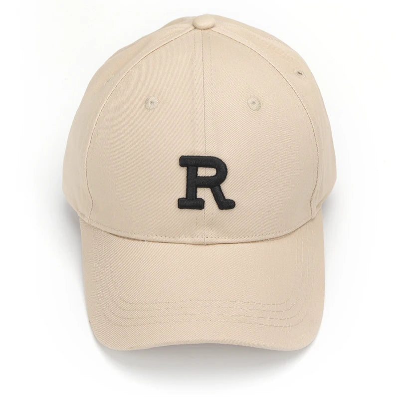 Letter R Embroidery Baseball Cap