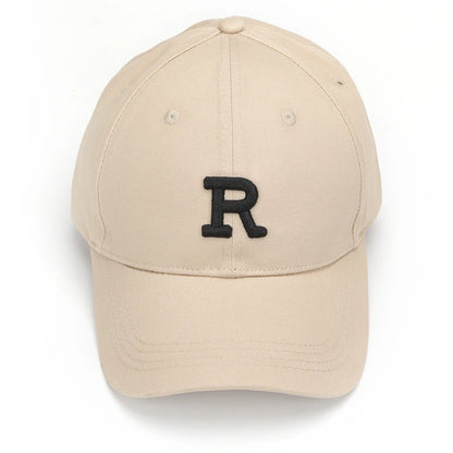 Letter R Embroidery Baseball Cap