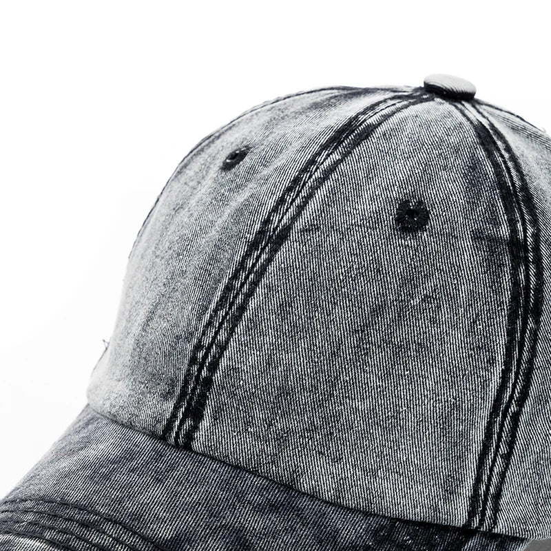 New Unisex Washed Cotton Cap High Quality Denim