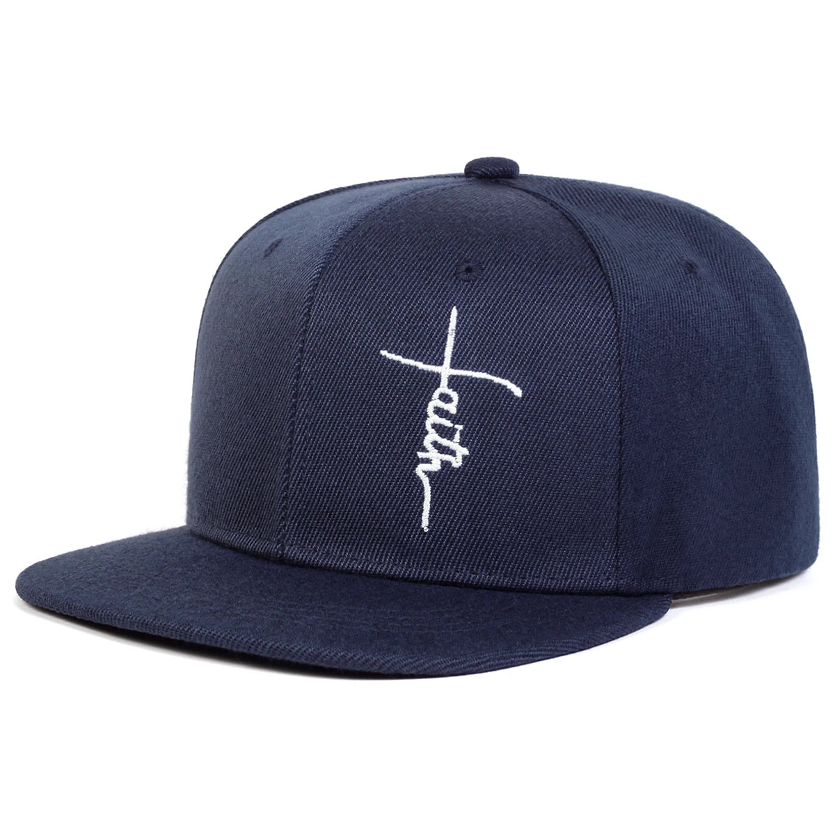 Unisex Faith Letter Cross Embroidery Hip-hop Hats Baseball Caps Sunscreen Hat Snapback Cap