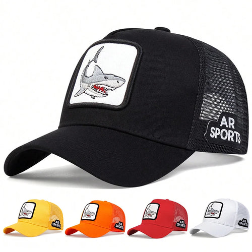 Unisex Shark Patch Embroidery Baseball Caps Spring Summer