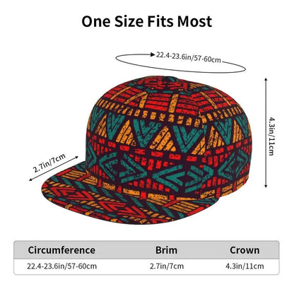 African Bogolan Baseball Cap Adjustable Snapback Cap