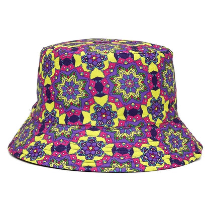 Unisex Cartoon Panama Bucket Hats Animal Letter Print For Women Men