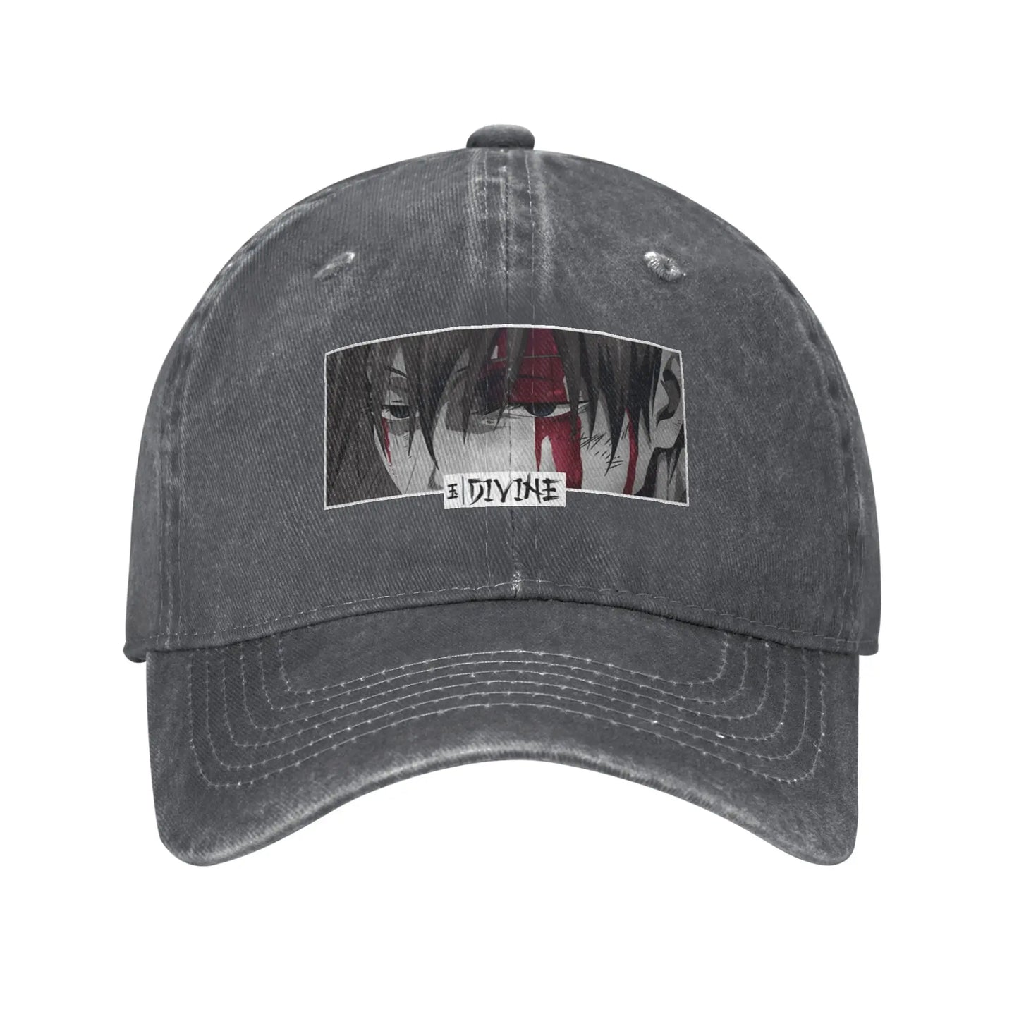 Divine Anime Eyes Monochrome Japanese Cozy Manga Fashion Baseball Cap
