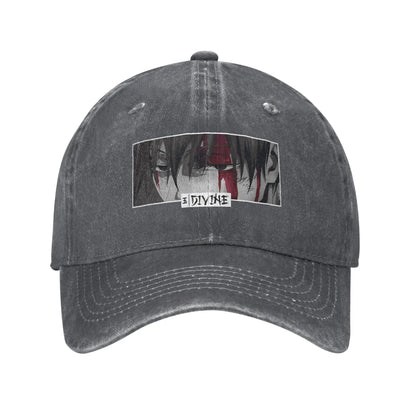 Divine Anime Eyes Monochrome Japanese Cozy Manga Fashion Baseball Cap