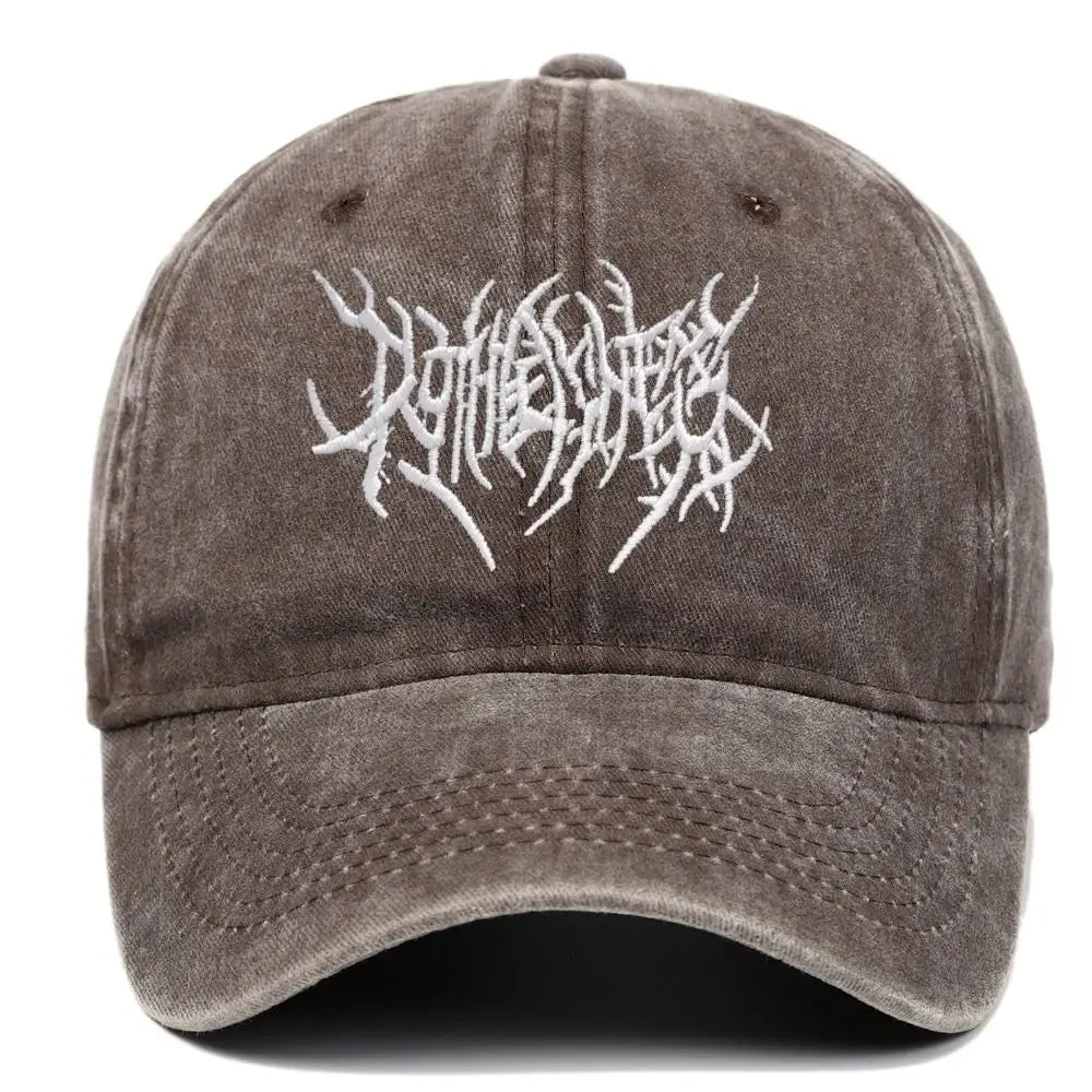 Visors Embroidery Baseball Caps Adjustable Gothic Faded Cap Hip-hop Sunscreen Hats